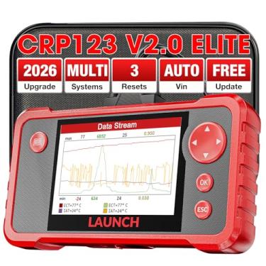 Imagem de LAUNCH CRP123 Elite OBD2 Scanner-2023 mais motor/ABS/SRS/ferramenta de digitalização de diagnóstico de transmissão SRS leitor de código de airbag, atualização vitalícia gratuita