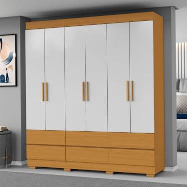 Imagem de Guarda Roupa Casal 6 Portas 6 Gavetas com Pes Marrocos Aramoveis