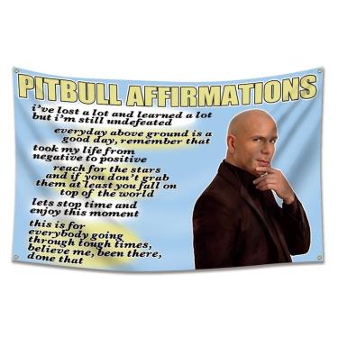 Imagem de Tapeçaria Bandeira Pitbulls Affirmations Art 90x150cm Poliéster