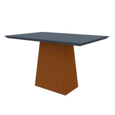 Imagem de Mesa de Jantar Retangular com Tampo de Vidro Jasmin Cinza e Ype 120 cm