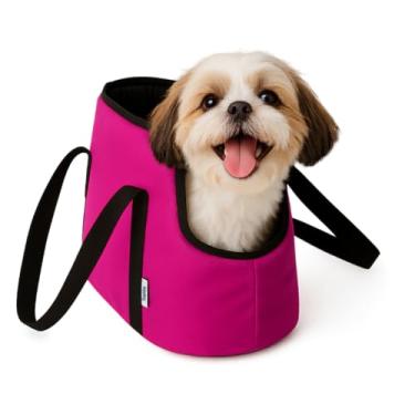 Imagem de Bolsa de Transporte Premium para Cães e Gatos – Bolsa de Passeio e Viagem para Pets Pequeno e Médio Porte(Rosa,P)