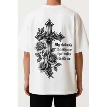 Imagem de Camiseta Streetwear Oversized Masculina my shadows the only one that w