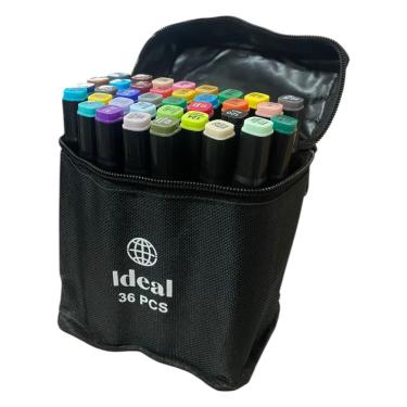 Imagem de Estojo com 36 Canetas de Colorir Hidrográficas