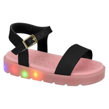 Imagem de Sandália Infantil Luzes LED Coloridas Conforto Diversão - Céu Azul Cal