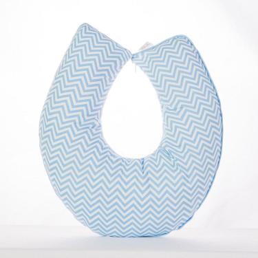 Imagem de Almofada Amamentação Algodão Bebê Menina Chevron Azul