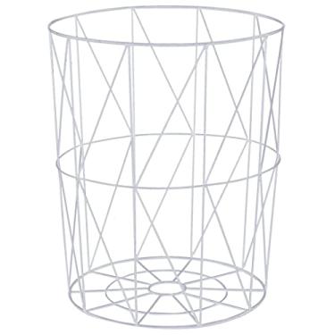 Imagem de Mesa de centro redonda, mesa de canto moderna, conjunto de mesa lateral de sofá-cama com moldura de metal, conjunto de banco de armazenamento de móveis domésticos para sala de estar, quarto, preto (47