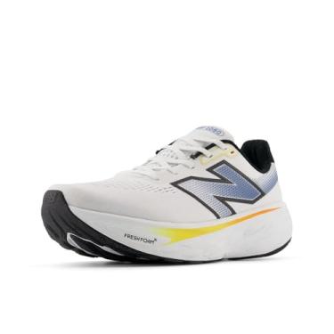 Imagem de New Balance Fresh Foam X 1080 V14 Tênis de corrida masculino, Branco/preto/pedra do mar, 13 Wide