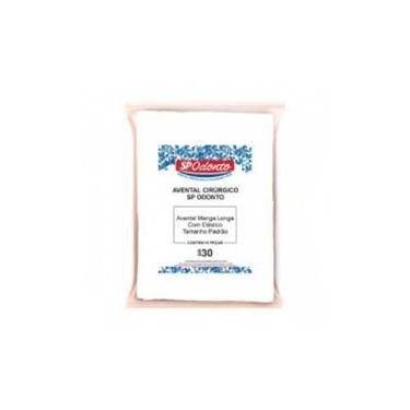 Imagem de Avental Gr30 Branco Com Punho Elástico 10 Un Tamanho Padrão