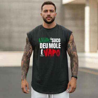 Imagem de Camiseta Cavada Regata Carnaval Masculina Algodão Premium Frases - Ver