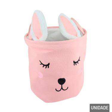 Imagem de Cesto Organizador de Poliéster 33x31cm Coelho - Tudo em Caixa