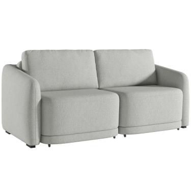 Imagem de Sofá Cama Para Sala De Estar 2 Lugares 196cm Montserrat K01 Linho Cinza - Lyam Decor