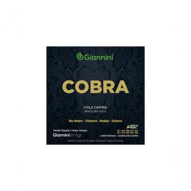 Imagem de Encordoamento Para Viola Aço Prateado Tensão Pesada Série Cobra Gesvp