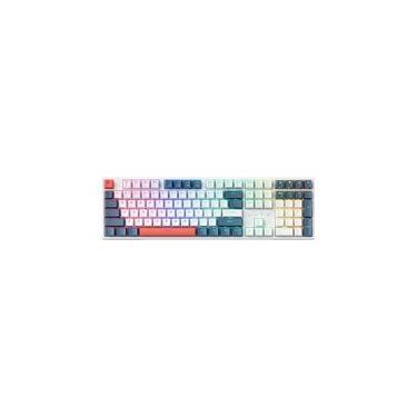 Imagem de Teclado Mecânico Gamer Machenike K500E-108, Switch Red, RGB, HotSwappable, com Teclado Numérico, Azul Claro - JJ02G8005