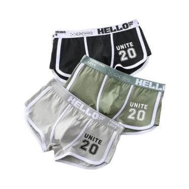 Imagem de Cuecas Boxer Masculinas De Algodão 1/3/4 Pacote Sexy Confortáveis Para