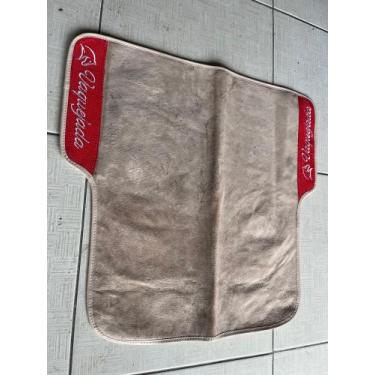 Imagem de Forro Manta Couro de Bode Personalizado Nome Vaquejada Cor Vermelha - 