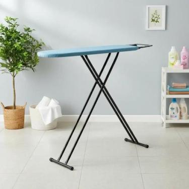 Imagem de Tábua de Passar Roupa em Aço com Altura Regulável e Suporte para Ferro