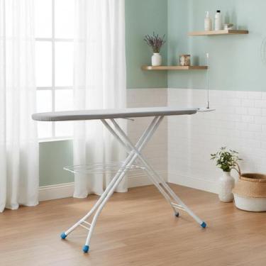 Imagem de Tábua de Passar Roupa em Aço com Altura Regulável Suporte para Ferro e