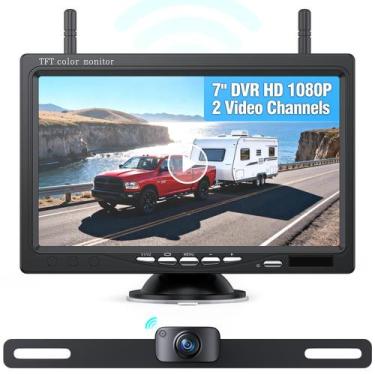 Imagem de Câmera de Segurança Veicular eRapta AWTL7 Sem Fio DVR HD 1080P de 7"