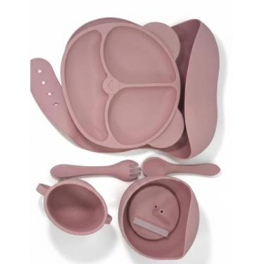 Imagem de Conjunto 6 Pçs Completo Introdução Alimentar Lovely Vibe COR:ROSA QUEI