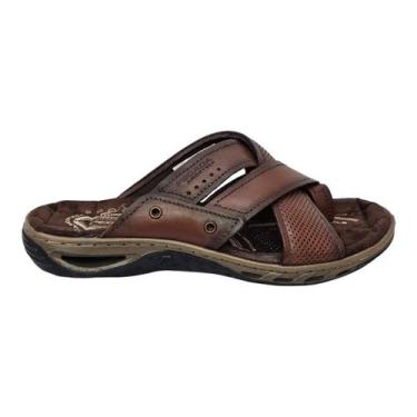 Imagem de Chinelo Pegada Couro 131677 Solado Anti-Impacto Amortech Leve Conforto