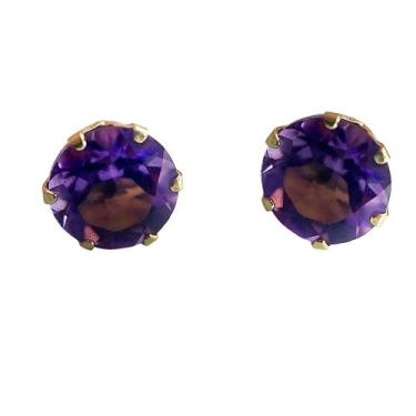 Imagem de Brinco em Ouro 18K com Ametista - Elegante e Exclusivo - Justino Ribas