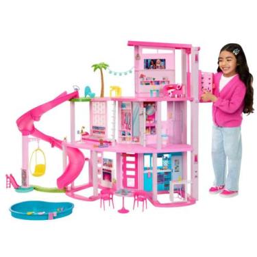 Imagem de Casa dos Sonhos Barbie 3 Andares De Luxo E Acessórios 75 Pç  - Matel, 