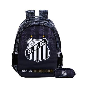 Imagem de Kit Escolar Time Santos Sfc Mochila Costas + Estojo Duplo - Xeryus