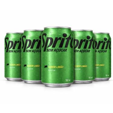 Imagem de Kit 5 Refrigerante Sprite Sem Açucar Lata 350Ml