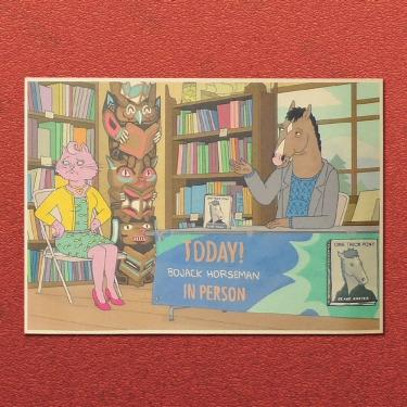 Imagem de Pôster com pintura de anime retrô BoJack Horseman 20x30cm Kraft