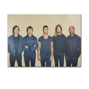 Imagem de Pôster Retro Band Kraft Paper Maroon 51,5x36cm