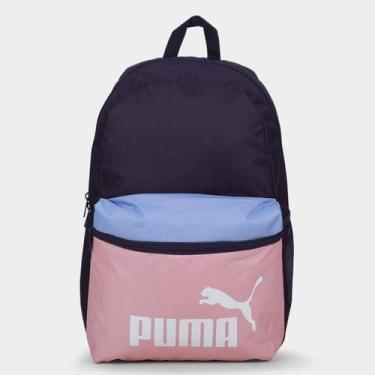 Imagem de Mochila Puma Phase Color Block, Azul, Branco, Único