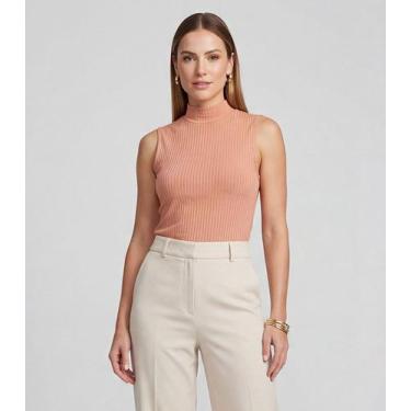 Imagem de Regata Feminina Ribana Canelada Infinita Cor Marrom, G, Marrom