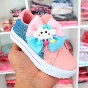 Imagem de Tênis Laço Nuvem De Velcro Infantil  Menina Delicado-Feminino