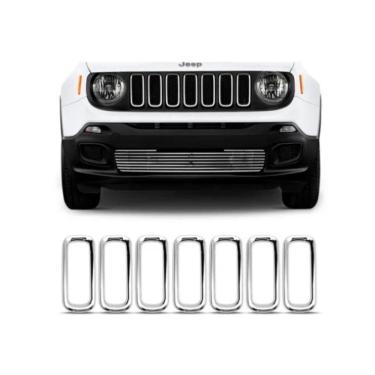 Imagem de Aplique Cromado Aro Grade Jeep Renegade 2015/2018