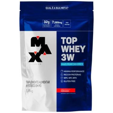 Imagem de SKU 68740 Top Whey 3w + Performance Morango (1,8kg) Max Titanium
