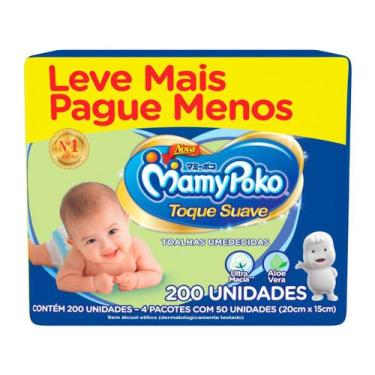 Imagem de Toalhas Umedecidas MamyPoko Toque Suave - Pacote com 200 Toalhas - Mam