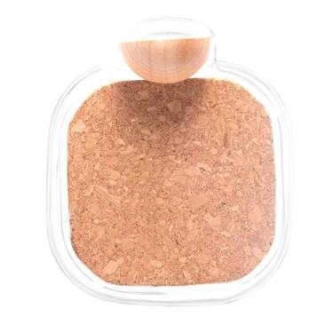 Imagem de LYOR Porta Mantimento Quadrado de Vidro com Tampa de Rolha e Colher de Bambu 650ml