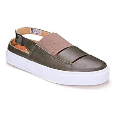 Imagem de Tênis Slip On  Couro Palmilha Anatômica-Feminino