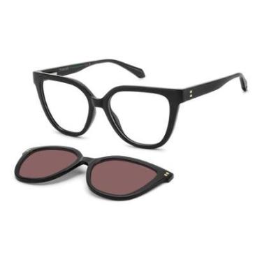 Imagem de Armação de Óculos Polaroid Pld D596/c 807 53 Preto Brilho-Feminino