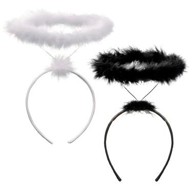 Imagem de Arco Tiara Auréola Anjo Fantasia Festa Carnaval Cosplay Cor:Preto