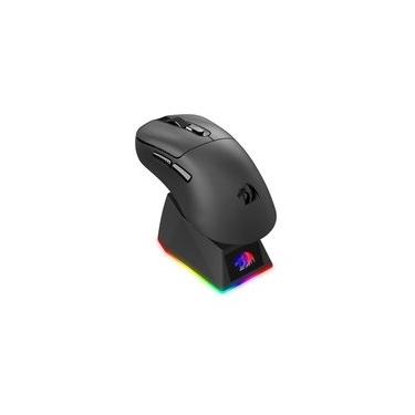 Imagem de Mouse Gamer Sem Fio Redragon Ebony Standard, RGB, 24000 DPI, Com Carregador, Preto - M998-STD-1K