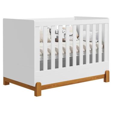 Imagem de Berço Americano Lótus Liso Branco Acetinado - Reller