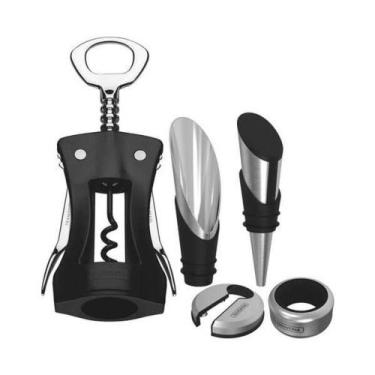 Imagem de Jogo Para Vinhos Tramontina Harmoniza 5 Peças Aço Inox Preto