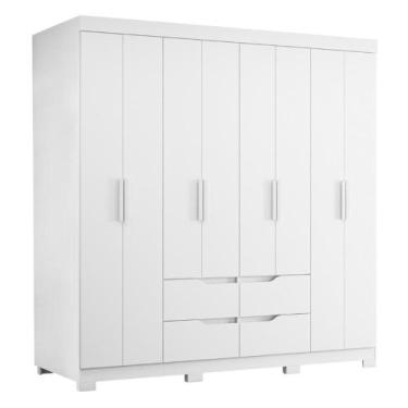 Imagem de Guarda Roupas Casal 8 Portas 4 Gavetas Mirage - ALBATROZ MOVEIS, Branc