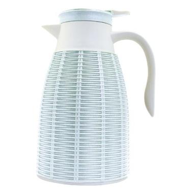 Imagem de Garrafa térmica azul claro plástico e rattan 1L -Dynasty, 3 meses por 