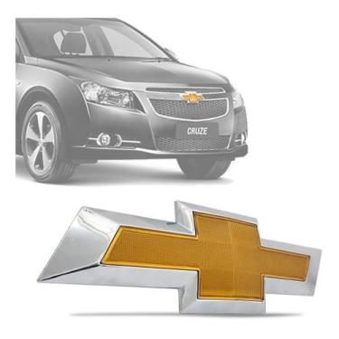 Imagem de Emblema Adesivo Alto Relevo Gravata Grade Chevrolet Cruze 2012 a 2016 