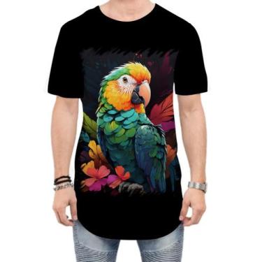 Imagem de Camiseta Longline Papagaio Brasileiro Pássaro 6 - Kasubeck Store®, M