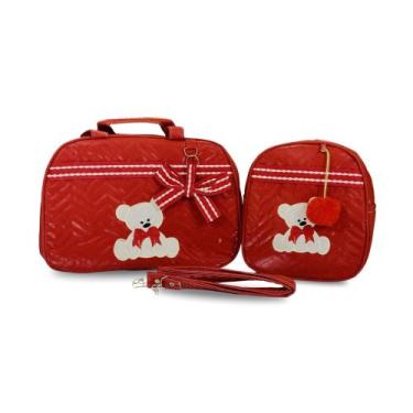 Imagem de Kit Bolsa Maternidade 2 Peças Grande Impermeável + Mochila + Trocador 