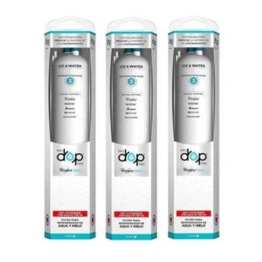 Imagem de Kit 3 Refis Filtro De Água Refrigerador Side By Syde Brastemp W1032083