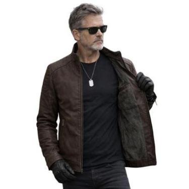 Imagem de Jaqueta  Couro PU Peluciada Forrada Premium-Masculino